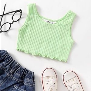 From shein 11-12 green crop top